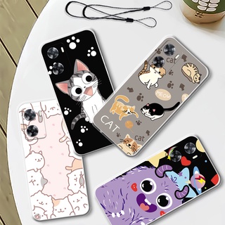 เคสโทรศัพท์มือถือ ซิลิโคนนุ่ม TPU ลายการ์ตูนน่ารัก สําหรับ OPPO A57 4G A77 4G A57e A57s