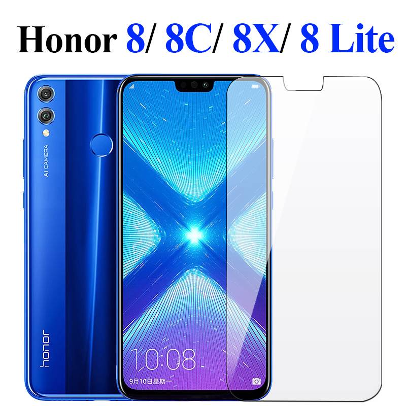 Honor 8x แก้วสําหรับ huawei Honor 8x honer hono 8c 8 x Lite ป้องกันหน้าจอป้องกันกระจกนิรภัย glas ฟิล