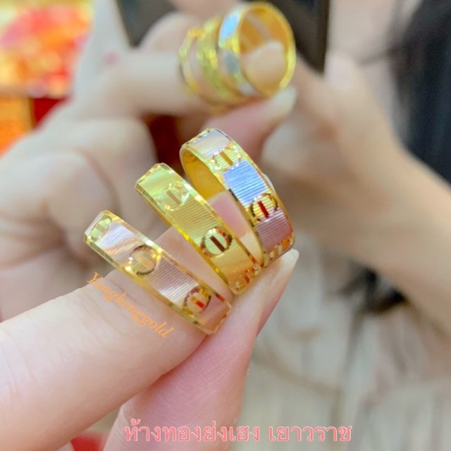 แหวนทอง1สลึง Yonghenggold แหวนทอง/2สีทองคำแท้96.5% ทักแชทเลือกขนาดก่อนสั่งซื้อค่ะ