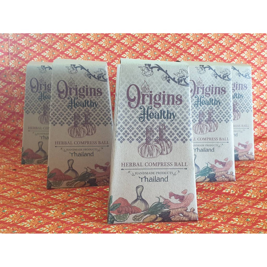 Origins Heaithy ลูกประคบสมุนไพร 18 ชนิด ผ้ามัสลิน  ลูกประคบแก้ปวดเมื่อย ลูกประคบคลายเส้น ลูกประคบสมุ