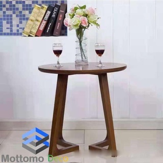 โต๊ะไม้สน ขนาด 60 ซม.Nordic Modern Pinewood Round Coffee/Tea Table