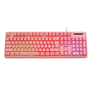 OKER KEYBOARD GAMING BACKLIGHT KB-789 PINK