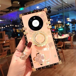 Yjd เคสโทรศัพท์มือถือกันกระแทกทรงสี่เหลี่ยมประดับเพชรสําหรับ Huawei Mate 40 40Pro Mate 30 30Pro Mate 20Pro