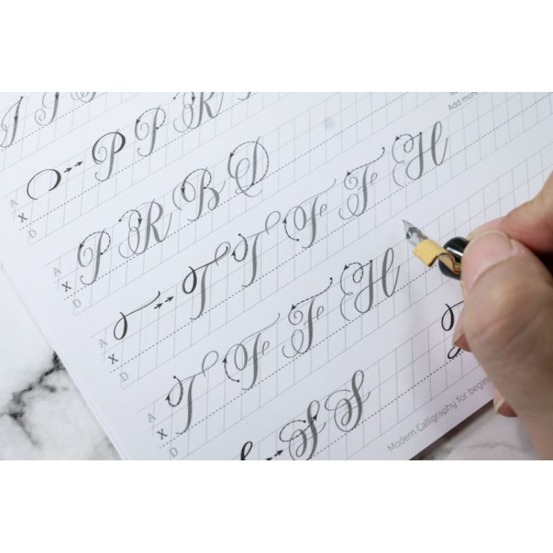 หนังสือฝึกเขียนอักษร Calligraphy Workshop Book โดย Mimin Studio ราคา ถูกที่สุด ดีลบีเคเค แกลเลอรีภาพที่ 7