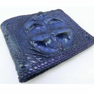 crocodile wallet head part  blue  color