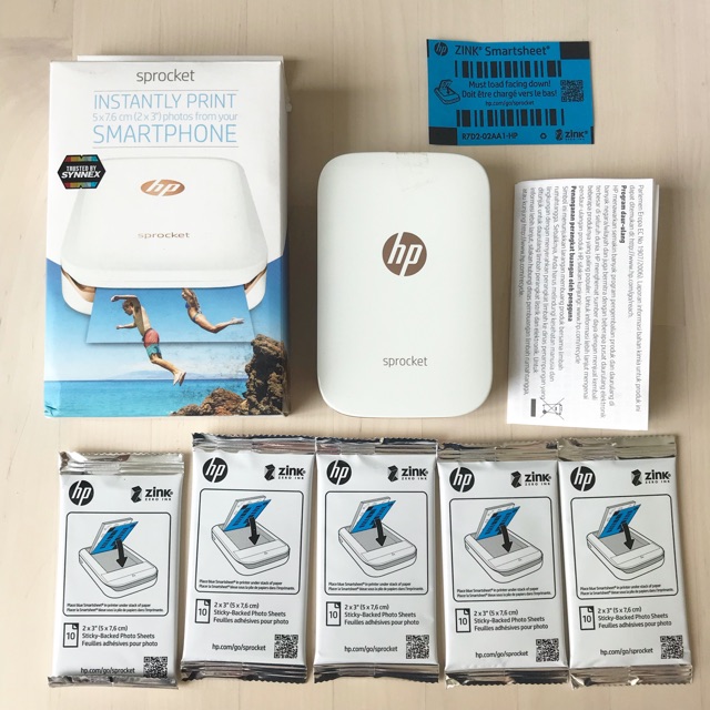 เครื่องปริ้นท์พกพา HP Sprocket printer สี rose gold