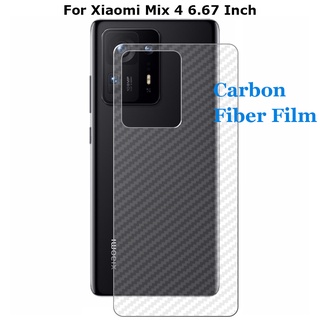 สําหรับ Xiaomi Mix 4 Mix4 6.67 นิ้ว 3D ใส คาร์บอนไฟเบอร์ ด้านหลัง ฟิล์มกันรอยหน้าจอ (ไม่ใช่กระจก)