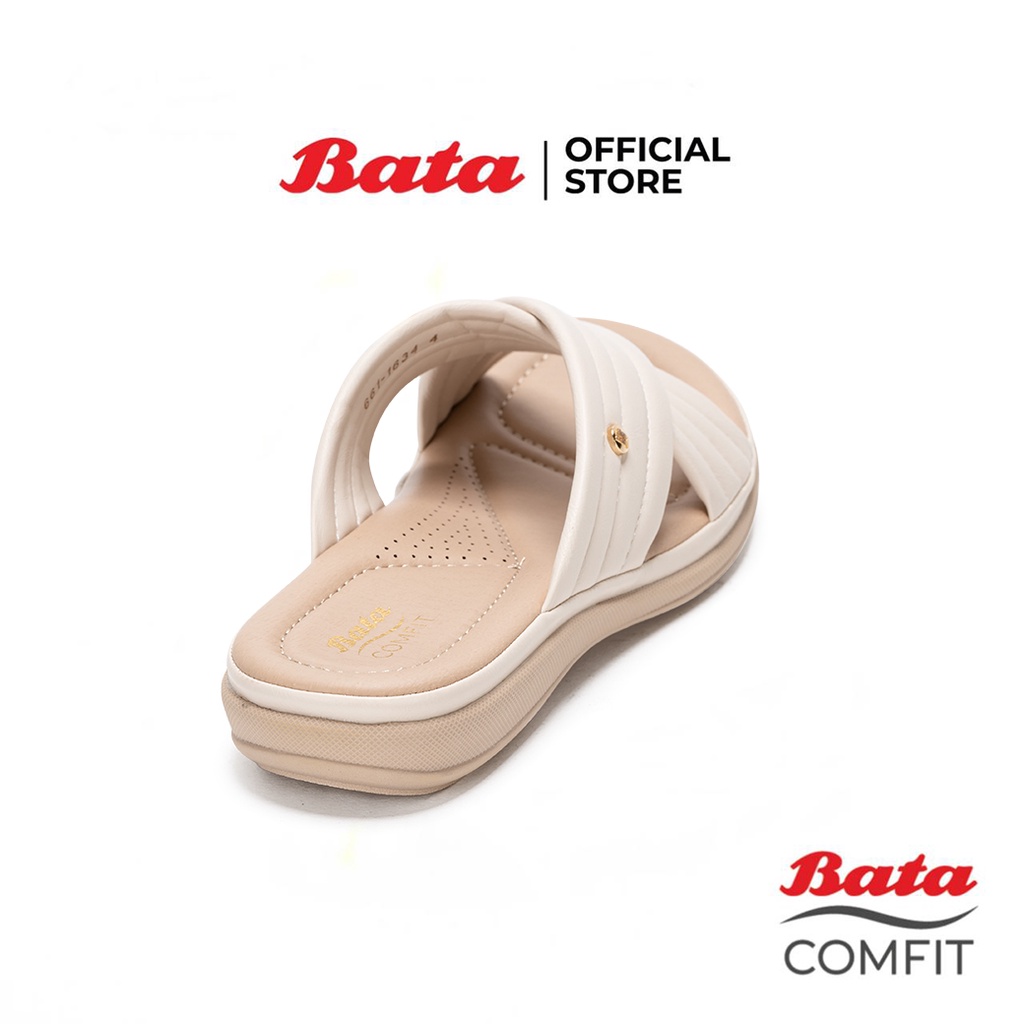 Bata Comfit บาจา คอมฟิต รองเท้าแตะเพื่อสุขภาพ รองรับน้ำหนักเท้าได้ดี สูง 1 นิ้ว สำหรับผู้หญิง รุ่น Talon สีครีม 6611634 - รูปที่ 2