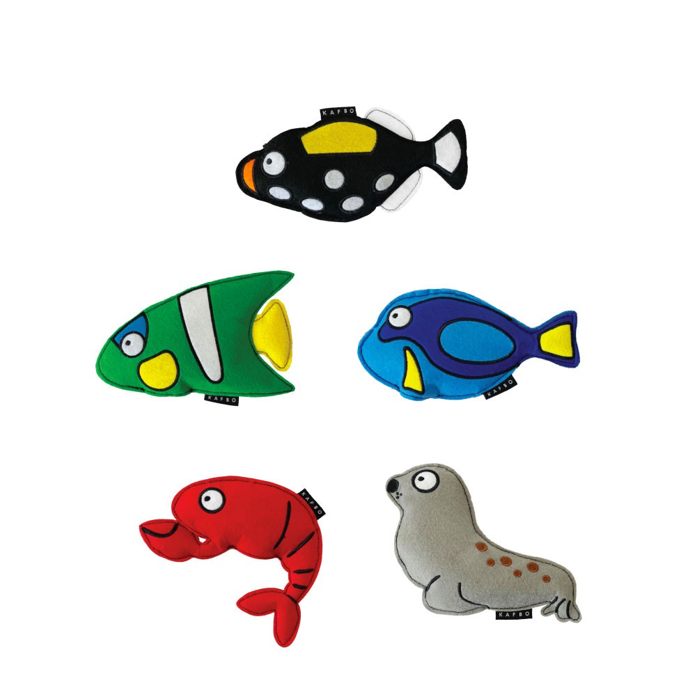 KAFBO SEA WORLD ตุ๊กตาของเล่นสำหรับสุนัข บีบมีเสียง กัดแทะสนุก