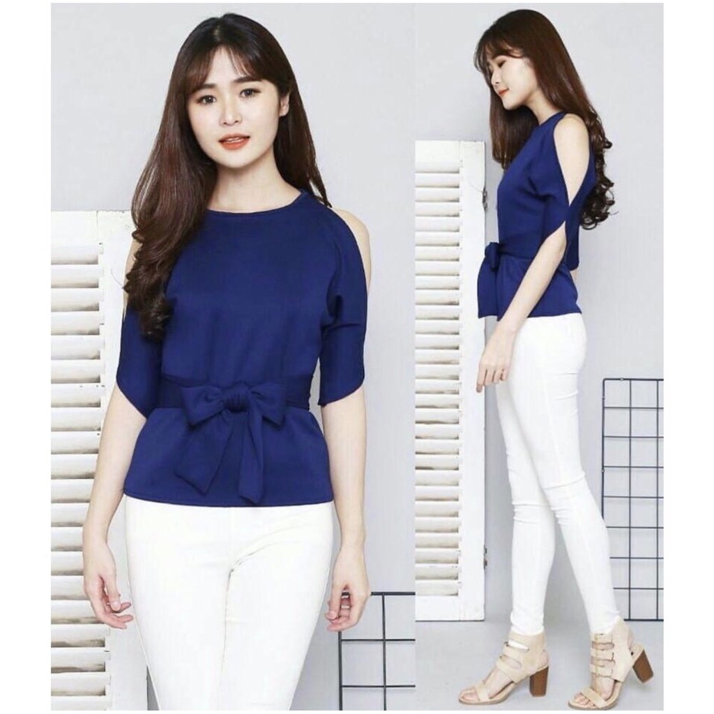 MERIN TOP NAVY RA***