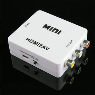 HDMI to AV Converter (1080P) แปลงสัญญาณภาพและเสียงจาก HDMI เป็น AV (สีขาว)