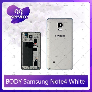 Body Samsung Note 4/N910 อะไหล่บอดี้ เคสกลางพร้อมฝาหลัง Body อะไหล่มือถือ คุณภาพดี QQ service