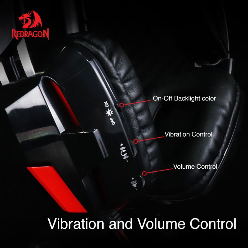 Redragon H201-1 Lagopasmutus 7.1 Surround Sound - Works with PC, Mac, Phones and Tablets #หูฟังเกมมิ่ง