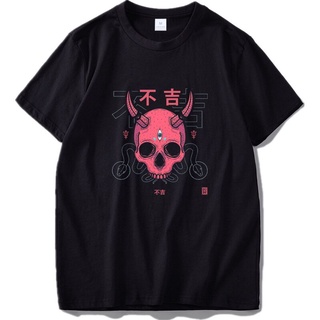 [COD]เสื้อยืดแขนสั้น ผ้าฝ้าย พิมพ์ลาย Samurai สไตล์ญี่ปุ่น ฮาราจูกุ สตรีท สําหรับผู้ชาย