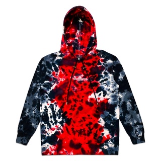 TZ TIE-TILL-DYE HOODIE - RED &amp; BLACK