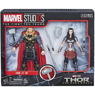 Marvel Cinematic Universe 10TH Anniversary Thor the Dark World Thor and Sif 6-Inch Action Figures