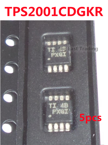 5 ชิ้น TPS2001CDGKR การพิมพ์ PXGI ไดร์เวอร์โหลด IC VSSOP8, TPS2001CDGKT MSOP8