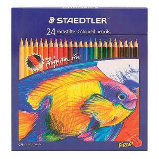 ของอร่อย STAEDTLER สเต็ดเลอร์ สีไม้ แท่งยาว จำนวน 24สี แพ็คละ1กล่อง สี porn__shop