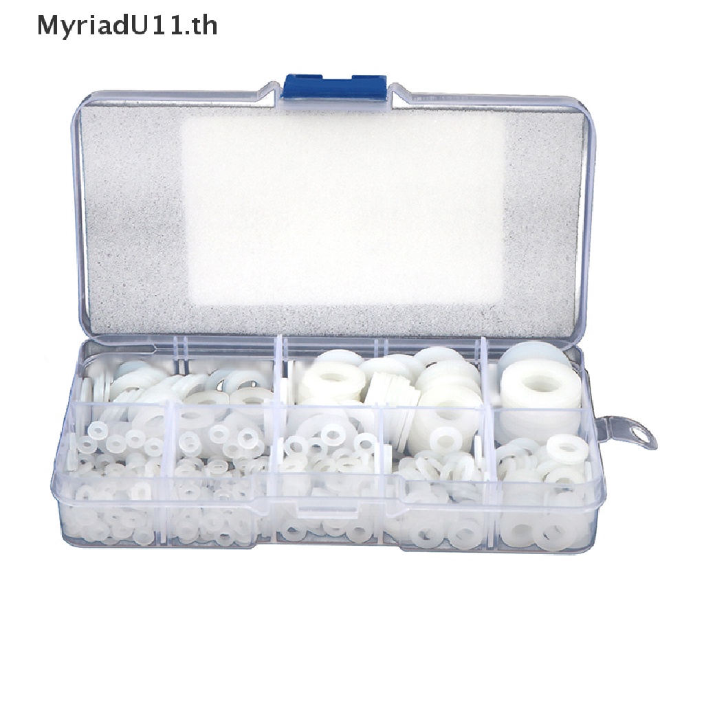 Myriadu ชุดปะเก็นซีลแหวนรอง แบบแบน M2 M2.5 M3 M4 M5 M6 M8 M10 500 ชิ้น ต่อกล่อง