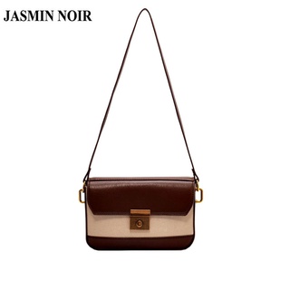 Jasmin NOIR กระเป๋าสะพายไหล่ สะพายข้าง หนัง PU สไตล์เรโทร สําหรับผู้หญิง