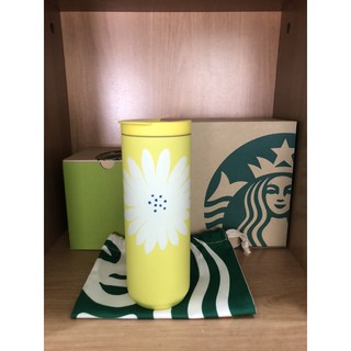 Starbucks กระบอกน้ำ Stainless Yellow Daisies 16oz.