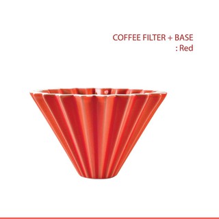 Hillkoff : Dripper coffee filter + base : สีแดง