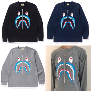 เสื้อยืดแขนยาว BAPE®️LONG SLEEVE SHARK TEE