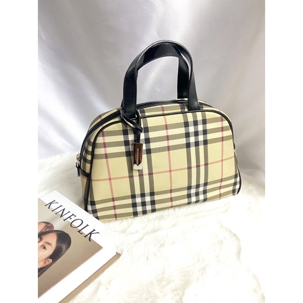 Burberry check alma bag