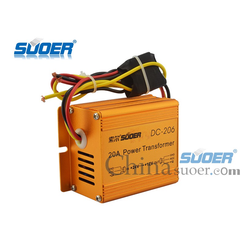 ลดราคา Suoer 20A DC 24V to 12V Auto Transformer (DC-206)(รับประกัน1เดือน) #ค้นหาเพิ่มเติม ถ่านชาร์จ ไฟLED แบตเตอรี่ Bmax สายชาร์จ สายคีบแบตเตอรี่