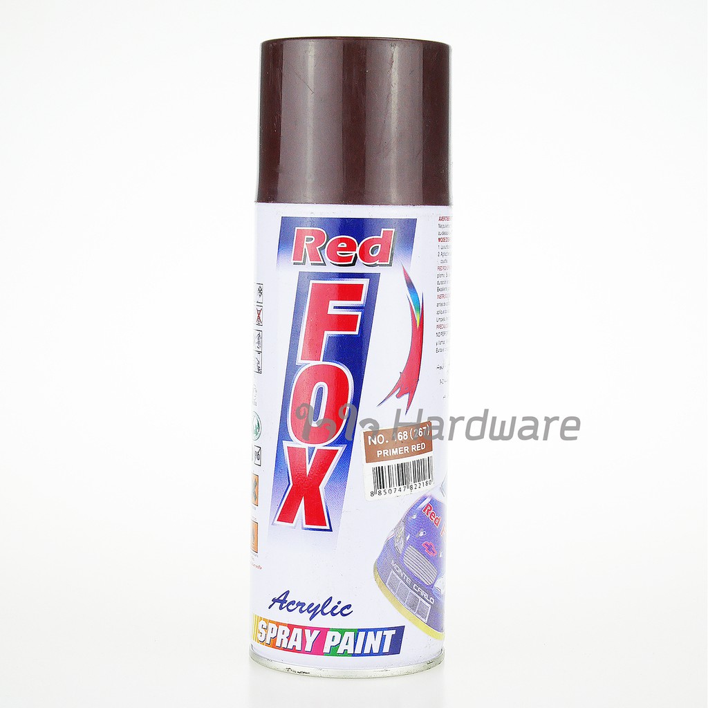 Red Fox by Bosny สีสเปรย์ สีแดงเลือดหมู Primer Red No.168(267) 400 มล. J44-01
