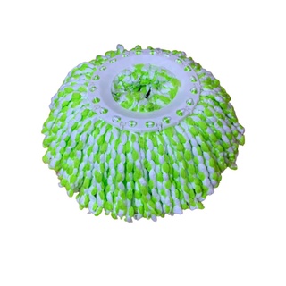 ผ้าอะไหล่ม็อบไมโครไฟเบอร์แพ็ค 1  สีเขียว ไม้ถูพื้น ไม้รีดน้ำ Microfiber Mop Spare Cloth Pack 1 Green