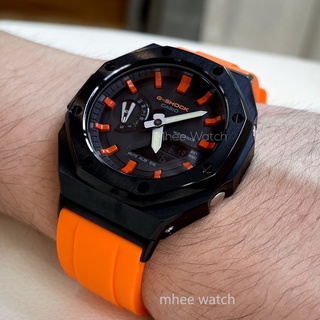 G-Shock AP Custom Black Orange Lamborghini Rubber Strap