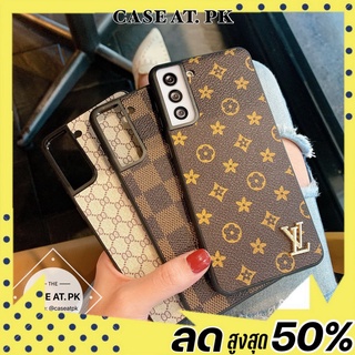 *ร้านไทย*เคสหนัง case Samsung S21 S20 Note10 plus Note20 ultra s21 ultra i12 promax i11 xs max ลายตาราง หลุยส์