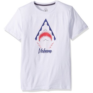 แฟชั่น Volcom บิ๊กชายฉลามหิน Tee ฝ้ายบุรุษ T เสื้อขาว Tee