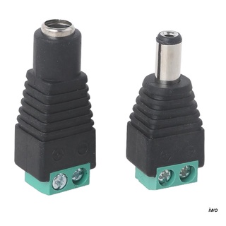 Iwo 12V Dc Power Connector 5.5มม.X2.1มม.12V Power Jack เชื่อมต่อสายไฟสําหรับกล้องวงจรปิด Cctv กล้องวงจรปิด 5A Current 3-36V