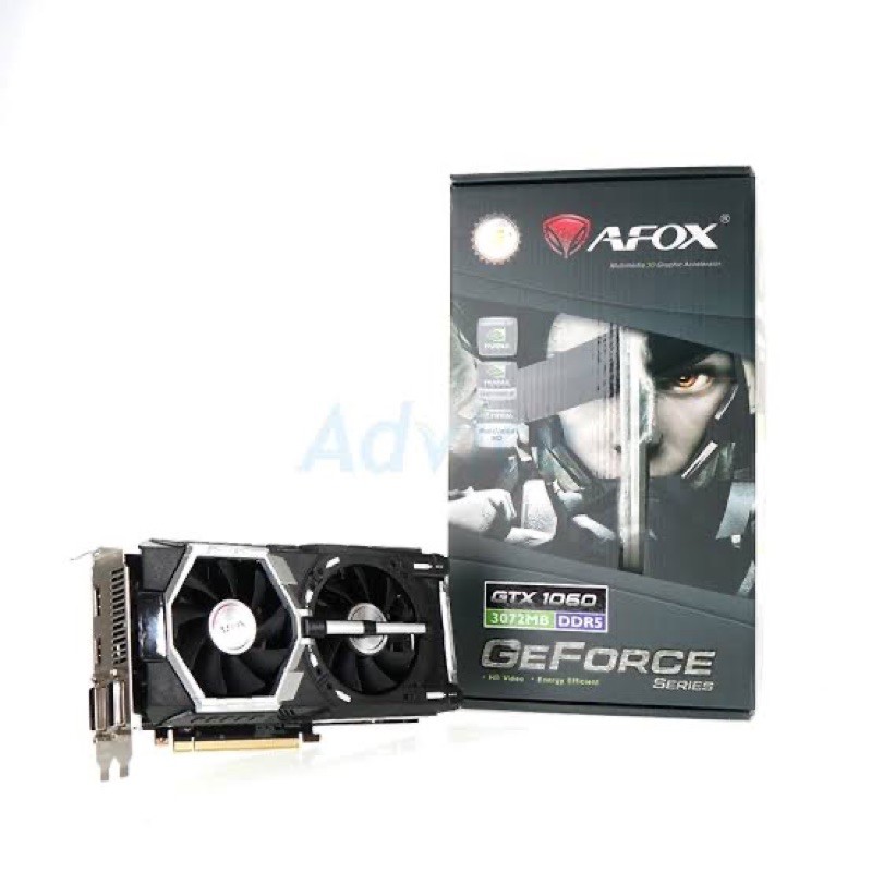 การ์ดจอ AFOX GTX 1060 3GB DDR5 มือสองสภาพดี ราคาประหยัด