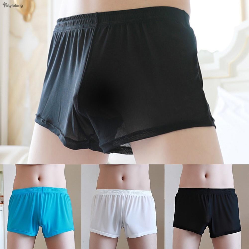 STYLEF-~Mens Underwear Loose Breathable Boxer Sexy Mesh Transparent See Through Brief-【STYLEF-Fashion】 #4