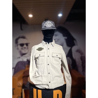 เสื้อเชิ้ต HARLEY-DAVIDSON LOGO CHAMBRAY SLIM FIT SHIRT