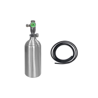 UMEGA ชุดถังอลูมิเนียม CO2 พร้อมเรกูเลเตอร์ i-584 &amp; สาย ขนาด 0.6 ลิตร DC-A16 (พร้อมCO2เต็มถัง, สำหรับต้นไม้น้ำ)
