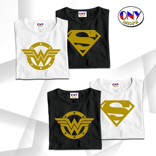 เสื้อวินเทจชาย ซูเปอร์แมน &amp;วันเดอร์วูแมนคู่ฮีโร่เสื้อเชิ้ตออกแบบวาเลนไทน์ 2021 เสื้อยืดแฟชั่น Az)