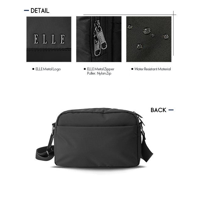 ELLE Travel Bags Series100%Recycled Nylon Mipan Regan กระเป๋าสะพายข้างแนวนอน น้ำหนักเบาและทนทาน #Item83513