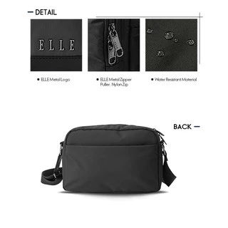 ELLE Travel Bags Series100%Recycled Nylon Mipan Regan กระเป๋าสะพายข้างแนวนอน น้ำหนักเบาและทนทาน #Item83513