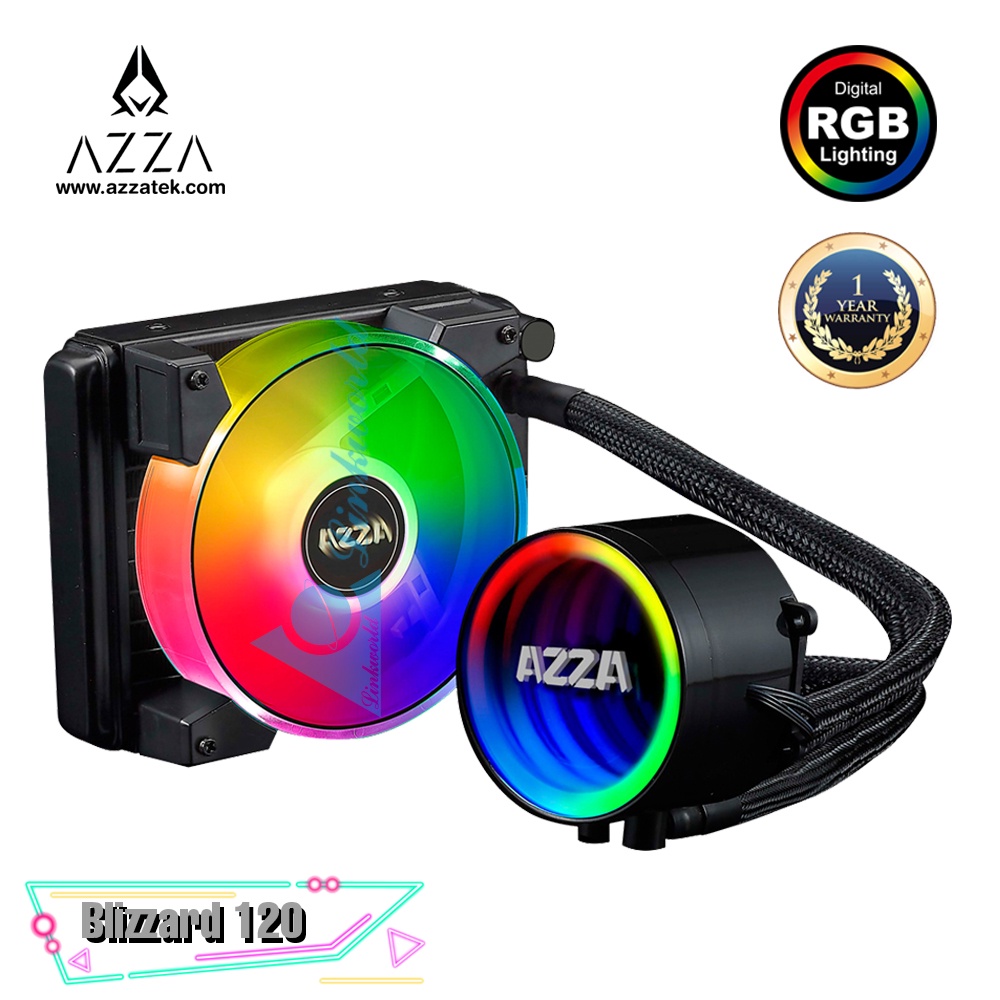 AZZA Blizzard ARGB CPU Liquid Cooler LCAZ 120R