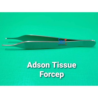 ปากคีบมีเขี้ยว Adson Tissue Forcep 1x2T 12cm.