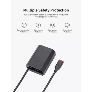 Kingma usb-A to Dummy Battery Adaptor NP-FZ100 แบตกระสือเสียบ Power Bank ทำไลฟ์ขายของ สำหรับกล้อง Sony ILCE-9 A7M3 A7R3