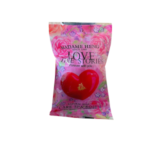 (ซื้อ 1 แถม 1) ก้อนเล็ก 30 กรัม หัวใจสบู่กุหลาบแคร์สปา มาดามเฮง Care Spa Rose Soap Madame Heng