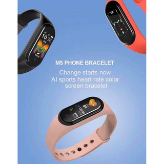 มาใหม่ นาฬิกาเพื่อสุขภาพ รับสายได้ M5 Smart Bracelet HeartRate Monitor Wristband Blood Pressure