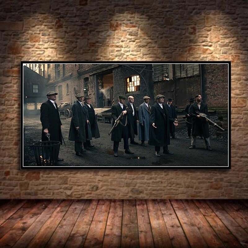 โปสเตอร์และพิมพ์ Peaky Blinders Cillian Murphy Tv Show โปสเตอร์ Wall Art ภาพผ้าใบภาพวาดตกแต่งบ้านภาพ