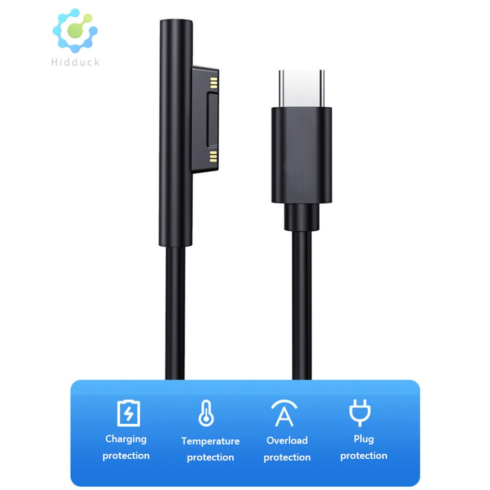 (HIK-Hot) สายชาร์จพาวเวอร์ซัพพลาย USB C PD ชาร์จเร็ว สําหรับ Microsoft Surface Pro 7 6 5 4
