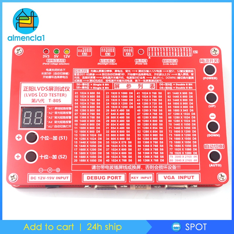 [ALMENCLA1] Laptop TV/LCD/LED TEST TOOL KIT SET LCD Panel Tester ...